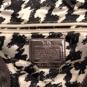 Coach Bags - Glitzy purple leather Coach bag! Coach Bags - Glitzy purple leather Coach bag!